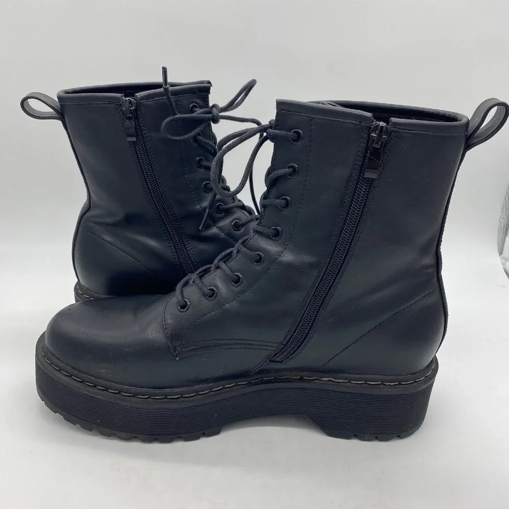 Steve Madden Basille Lace Up Platform Lug Sole Boot Women 11 Combat 90s Grunge - Picture 7 of 16